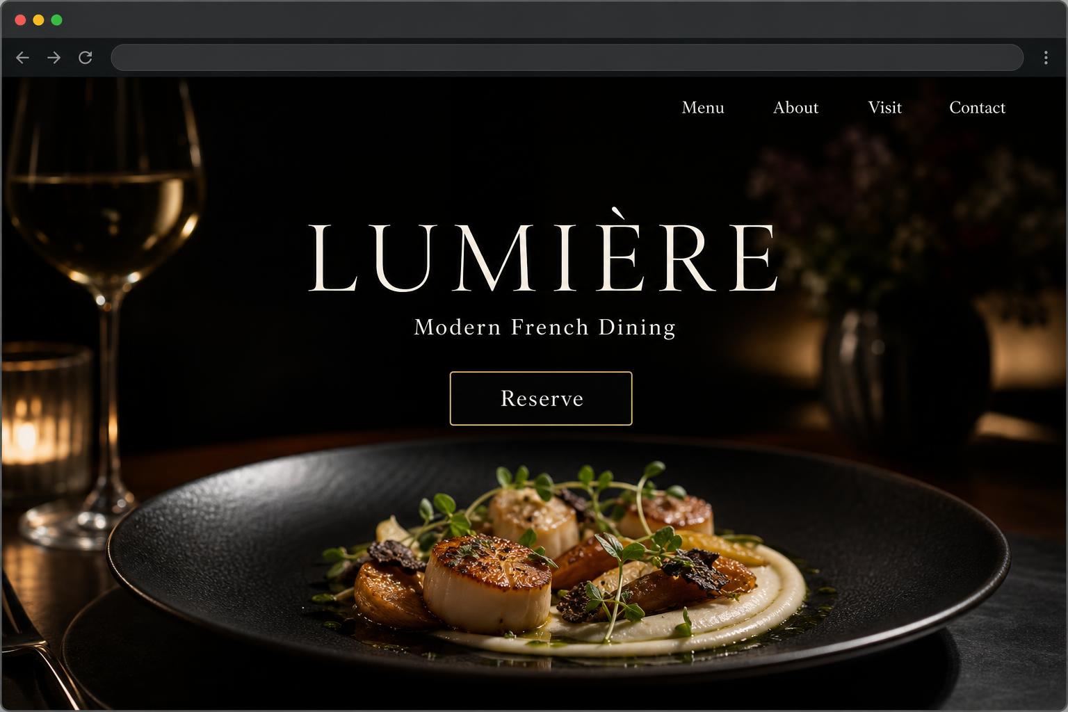 Velloura website mockup